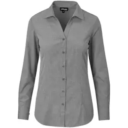 Ladies Long Sleeve Northampton Shirt Black Front